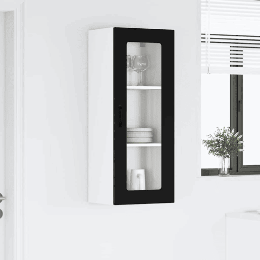 Armário de cozinha suspenso - armario de cocina colgante com porta Preto 40 x 31 x 100 cm