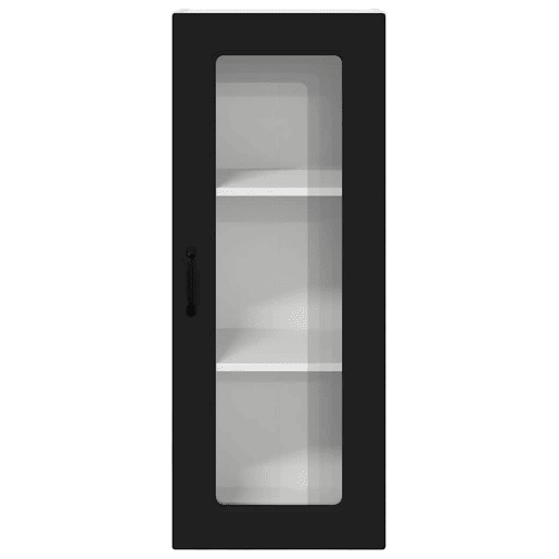 Armário de cozinha suspenso - armario de cocina colgante com porta Preto 40 x 31 x 100 cm