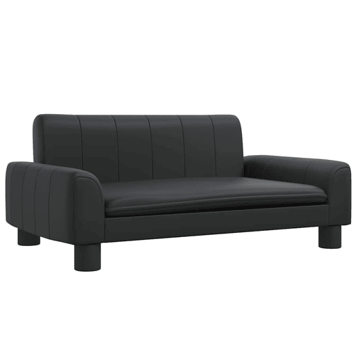 Sofá infantil, Sofá para criança 70x45x30 cm couro artificial preto