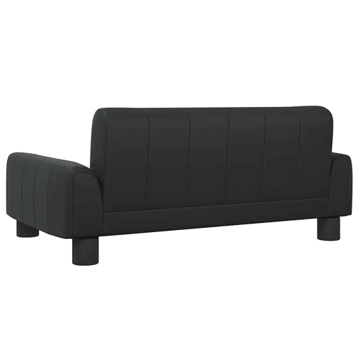 Sofá infantil, Sofá para criança 70x45x30 cm couro artificial preto