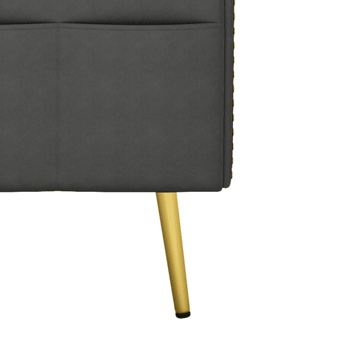 Sofá-cama de 2 lugares - Função cama, 3 posições ajustáveis, com porta-copos - Cinza Sofá-cama de 2 lugares - Função cama, 3 posições ajustáveis, com porta-copos - Cinza