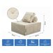 Conjunto de 2 sillones modulares tipo sofá en tela texturizada Conjunto de 2 sillones modulares tipo sofá en tela texturizada Beige