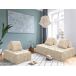 Conjunto de 2 sillones modulares tipo sofá en tela texturizada Conjunto de 2 sillones modulares tipo sofá en tela texturizada Beige