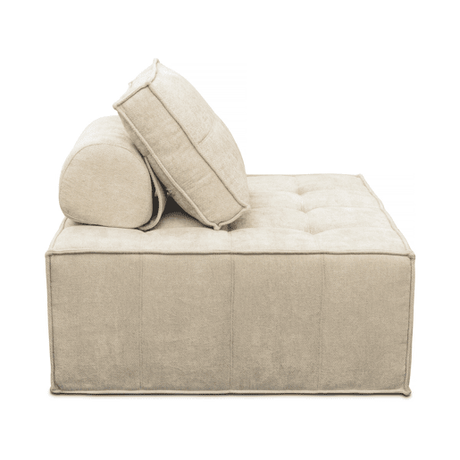 Conjunto de 2 poltronas modulares em tecido texturado Velluto - Bege