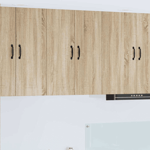 Lote de 2 Armários de cozinha suspendidos - Cozinha modular Colgantes com porta Carvalho Sonoma