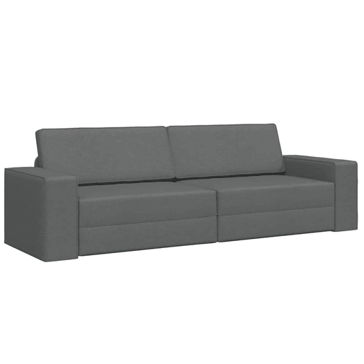 Sofá-cama, Sofá conversível Cinza Escuro 245 x 78 x 77 cm Veludo