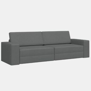 Sofá-cama, Sofá conversível Cinza Escuro 245 x 78 x 77 cm Veludo