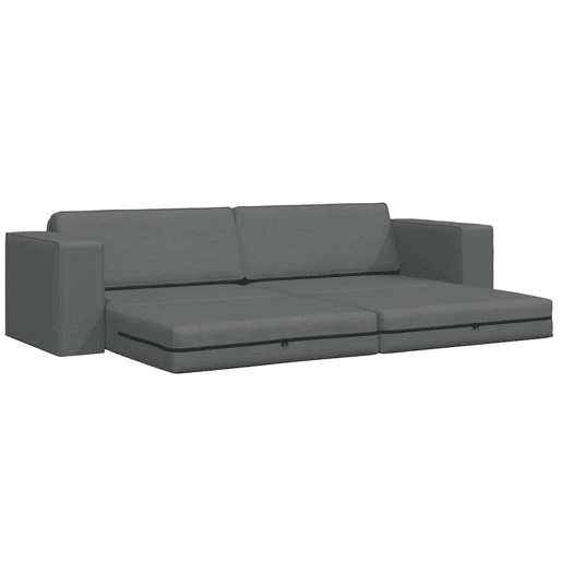 Sofá-cama, Sofá conversível Cinza Escuro 245 x 78 x 77 cm Veludo