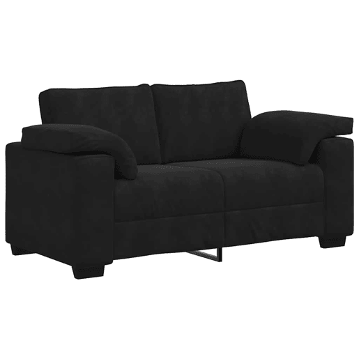 Sofá-luvas, Sofá fixo 120 cm veludo preto Sofá-luvas, Sofá fixo 120 cm veludo preto