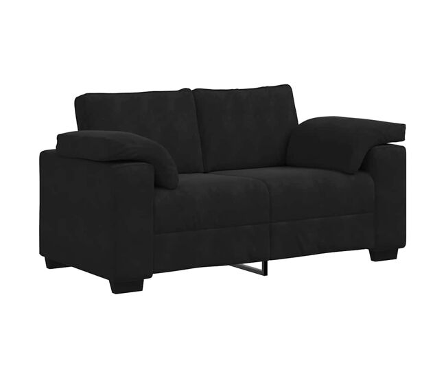 Sofá loveseat - sofá de salón terciopelo negro 120 cm