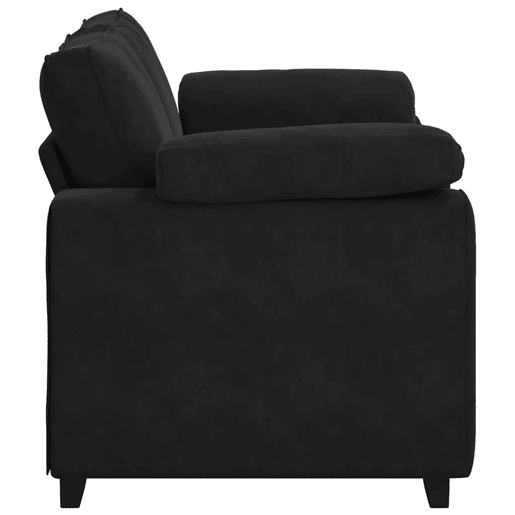 Sofá-luvas, Sofá fixo 120 cm veludo preto Sofá-luvas, Sofá fixo 120 cm veludo preto