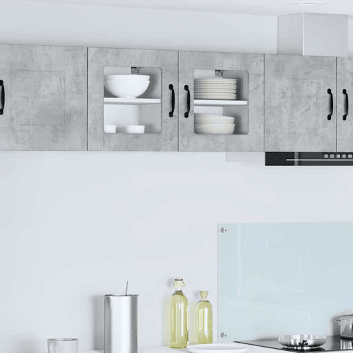 Lote de 2 Armários de cozinha suspendidos - Cozinha modular Colgantes Cinzento 40 x 31 x 40 cm