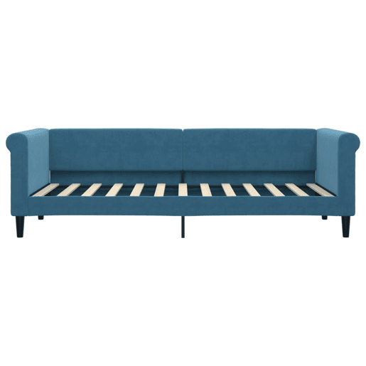 Sofá-cama, Sofá conversível com colchão 80x200 cm veludo azul