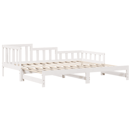 Sofá-cama, Sofá conversível com gavetão e gavetas sem colchão 90x190 cm branco