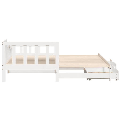 Sofá-cama, Sofá conversível com gavetão e gavetas sem colchão 90x190 cm branco