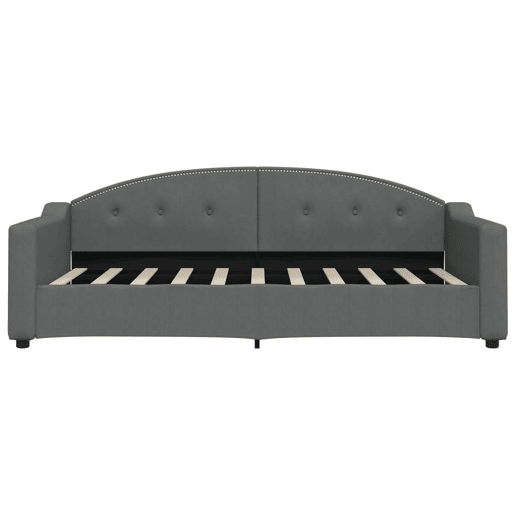 Sofá-cama, Sofá conversível com colchão 90x190 cm tecido cinzento-escuro
