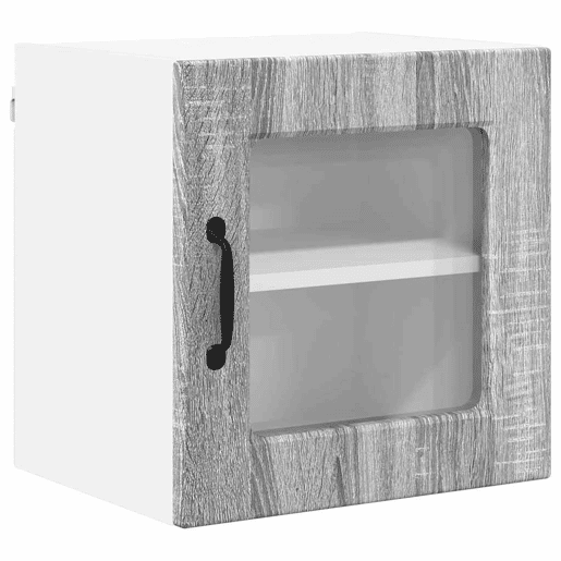 Lote de 2 Armários de cozinha suspendidos - Cozinha modular Colgantes Cinza Sonoma 40 x 31 x 40 cm