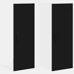 Lote de 2 Armários de cozinha suspendidos - Cozinha modular Colgantes Preto 30 x 31 x 80 cm
