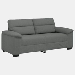 Sofá de 2 lugares - Sofá fixo em tecido 140 cm cinzento-escuro