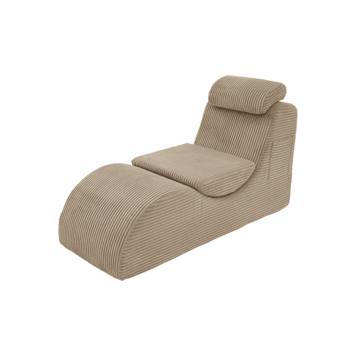 Poltrona ergonómica moderna - Design exclusivo, espuma de compressão, capa removível, bolso lateral - Caqui