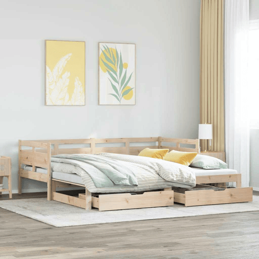 Sofá-cama, Sofá conversível com gavetão e gavetas sem colchão 90x190 cm