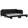 Sofá-cama, Sofá conversível com gavetão 90x200 cm tecido preto