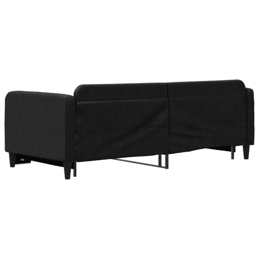 Sofá-cama, Sofá conversível com gavetão 90x200 cm tecido preto