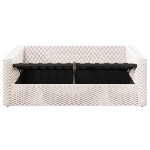 Cama de dia 90x200 cm - com iluminação LED, mecanismo hidráulico de arrumação, sem colchão, bege