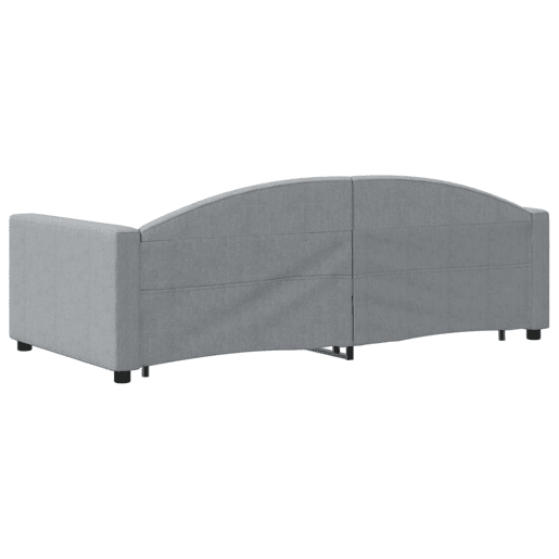 Sofá-cama, Sofá conversível com gavetão 90x190 cm tecido cinzento-claro