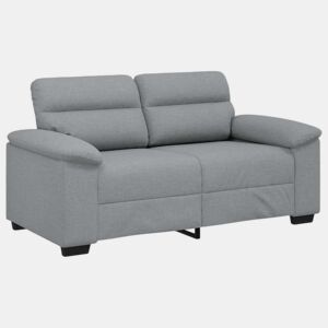 Sofá de 2 lugares - Sofá fixo em tecido 120 cm cinzento-claro