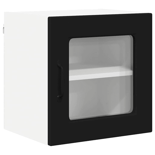 Lote de 2 Armários de cozinha suspendidos - Cozinha modular Colgantes Preto 40 x 31 x 40 cm