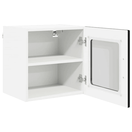 Lote de 2 Armários de cozinha suspendidos - Cozinha modular Colgantes Preto 40 x 31 x 40 cm