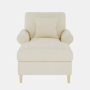 Poltrona Relax XXL - Poltrona reclinável, confortável, com estofamento em veludo - Bege