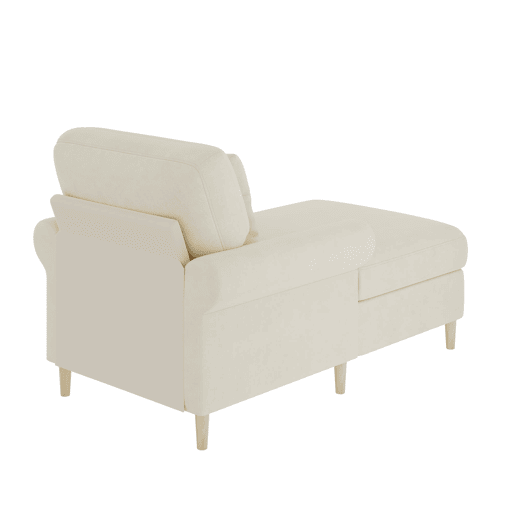 Poltrona Relax XXL - Poltrona reclinável, confortável, com estofamento em veludo - Bege