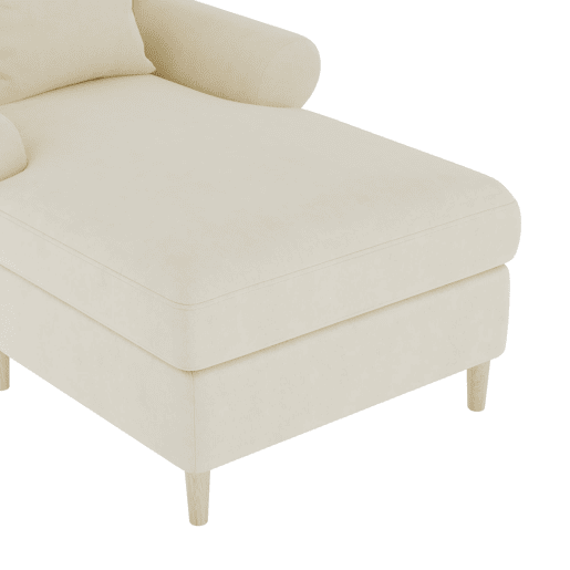 Poltrona Relax XXL - Poltrona reclinável, confortável, com estofamento em veludo - Bege