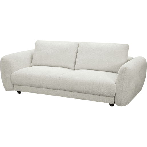Sofá reto em tecido chenille Saint Germain S - 3 lugares - bege