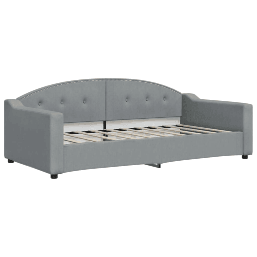 Sofá-cama, Sofá conversível com colchão 90x190 cm tecido cinzento-claro