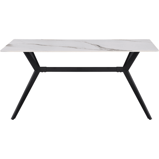 Mesa de jantar em cerâmica Boréal - 4 a 6 pessoas - 160 cm - Branca
