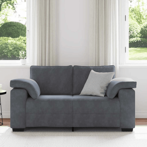 Sofá-luvas, Sofá fixo 120 cm veludo cinzento-escuro Sofá-luvas, Sofá fixo 120 cm veludo cinzento-escuro