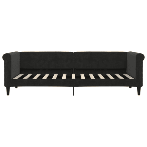 Sofá-cama, Sofá conversível com colchão 80x200 cm veludo preto