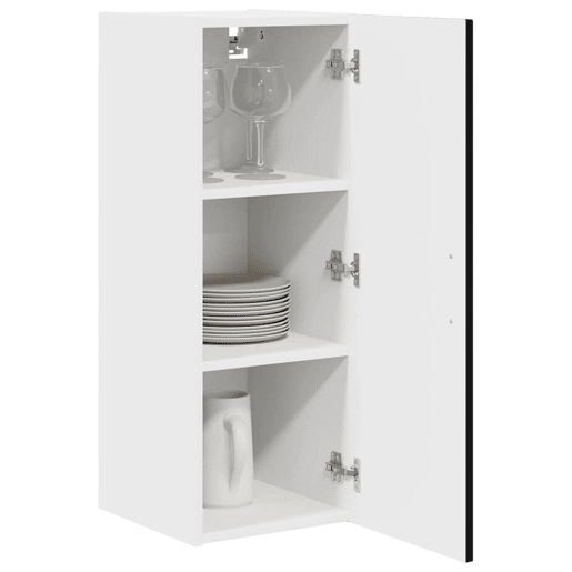 Armário de cozinha suspenso - armario de cocina colgante com porta Preto 30 x 31 x 80 cm