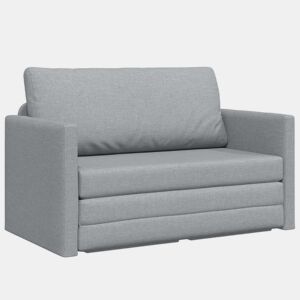 Sofá-cama, Sofá conversível Cinzento-claro 124 x 71 x 78 cm Veludo
