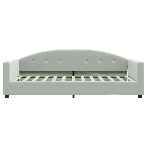 Sofá-cama, Sofá conversível 90x200 cm veludo cinzento-claro