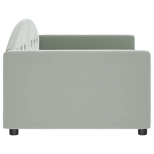 Sofá-cama, Sofá conversível 90x200 cm veludo cinzento-claro