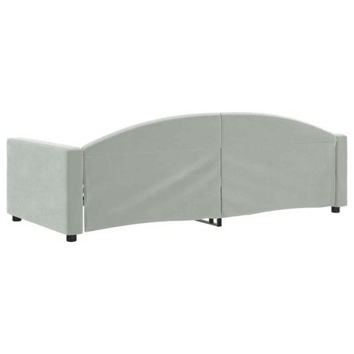 Sofá-cama, Sofá conversível 90x200 cm veludo cinzento-claro