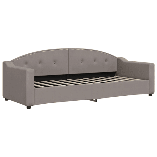 Sofá-cama, Sofá conversível com colchão 80x200 cm tecido cinzento-acastanhado