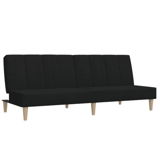 Sofá-cama, Sofá conversível de 2 lugares tecido preto Sofá-cama, Sofá conversível de 2 lugares tecido preto
