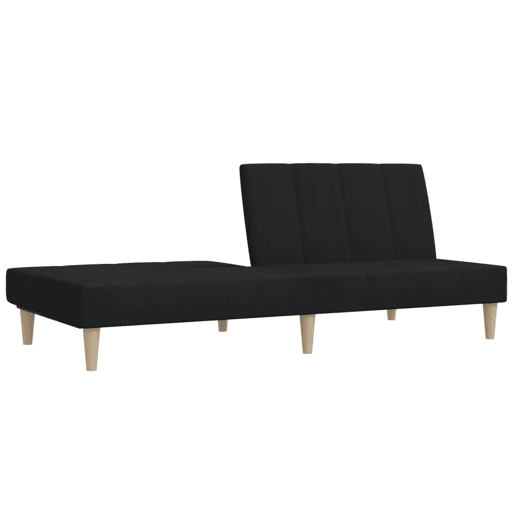 Sofá-cama, Sofá conversível de 2 lugares tecido preto Sofá-cama, Sofá conversível de 2 lugares tecido preto
