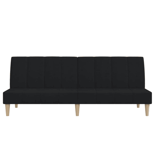 Sofá-cama, Sofá conversível de 2 lugares tecido preto Sofá-cama, Sofá conversível de 2 lugares tecido preto