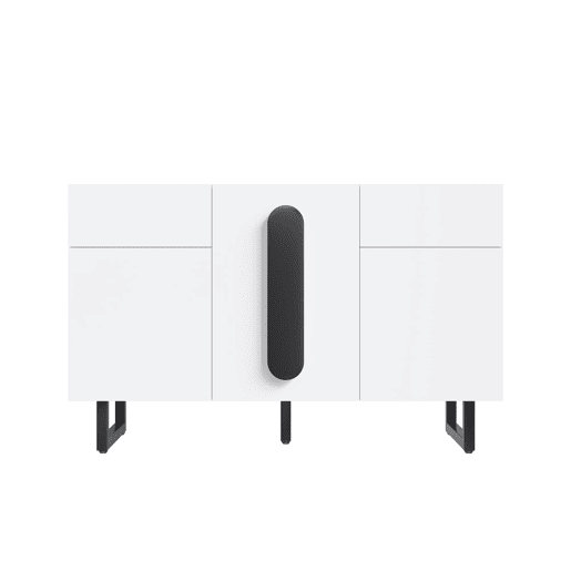 Aparador 120 cm - Grande capacidade de armazenamento, gavetas e portas - Branco